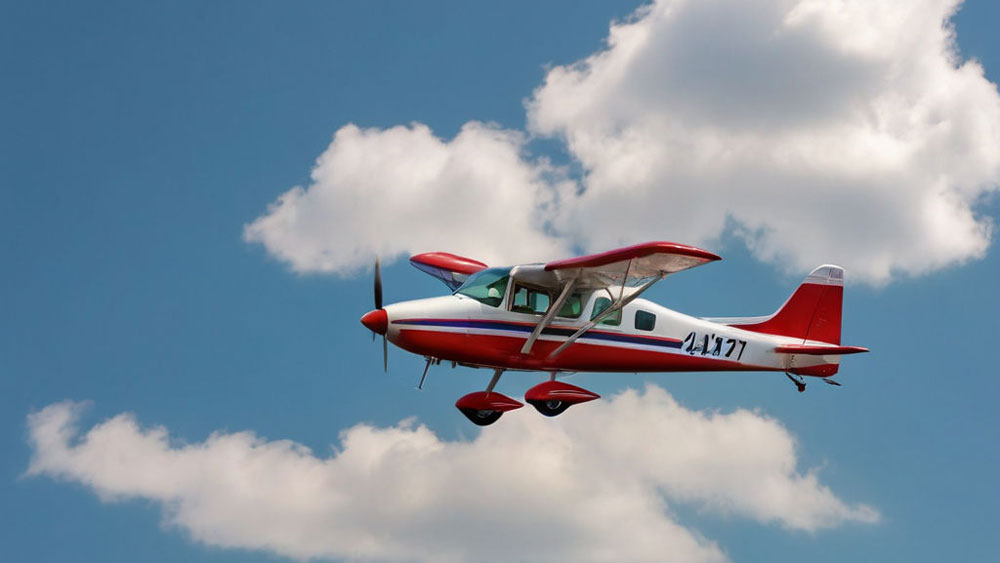 Flugzeug in den Wolken